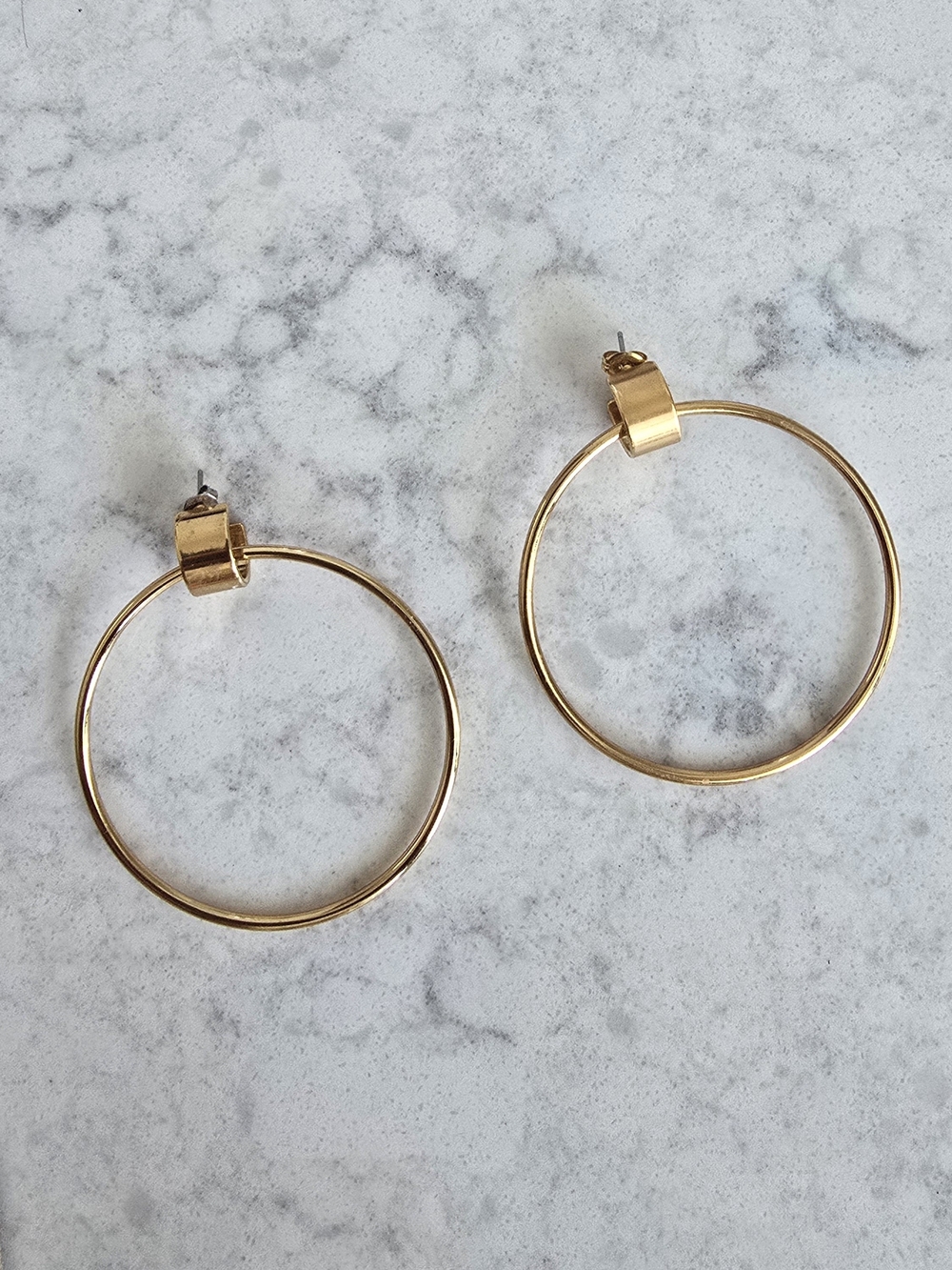JENNY BIRD Medium Faye Knockers Gold Hoop Earrings